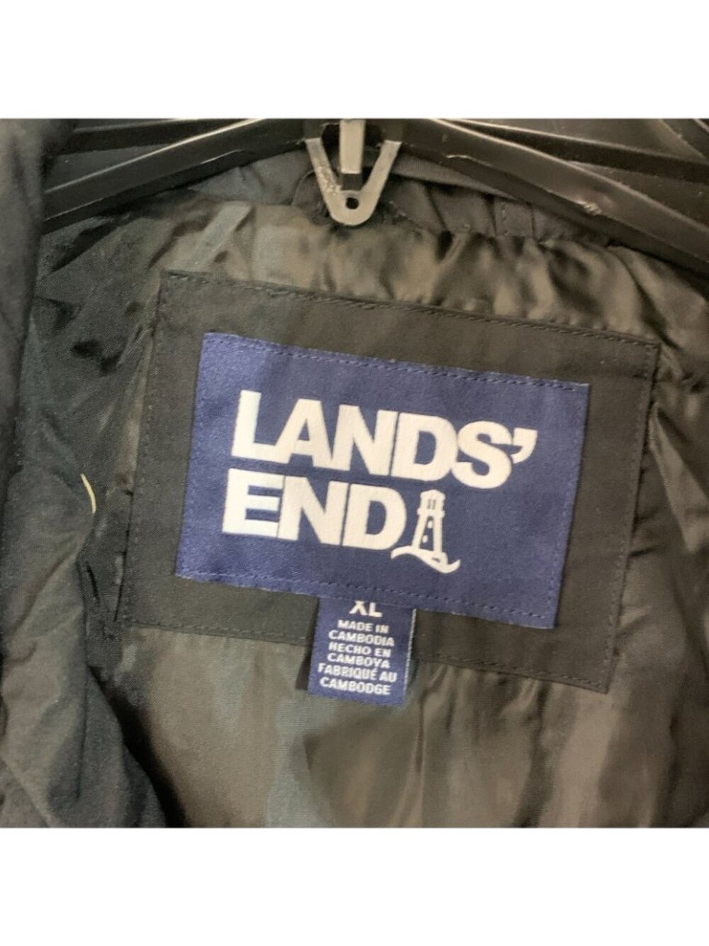 NWOT Lands' End  Women's XL Black Quilted Hooded Jacket - Picture 8 of 13